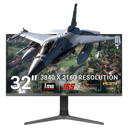piXL CM32G7 32 Inch 144Hz 4K Widescreen IPS Gaming Monitor with AMD FreeSync & Nvidia G-Sync, 3840 x 2160 Resolution, 1ms Response Time, 144Hz Refresh Rate, HDMI, DisplayPort, USB-C, USB-A, RGB Lighting, VESA Mount & Height Adjust