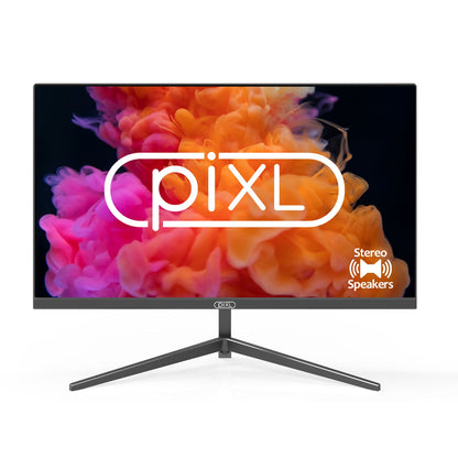 piXL PXD24VH 24 Inch Frameless Monitor, Widescreen, 6.5ms Response Time, 60Hz Refresh Rate, Full HD 1920 x 1080, 16:10 Aspect Ratio, VGA, HDMI, Internal PSU, Speakers, 16.7 Million Colour Support, Black Finish - PC Gear UK