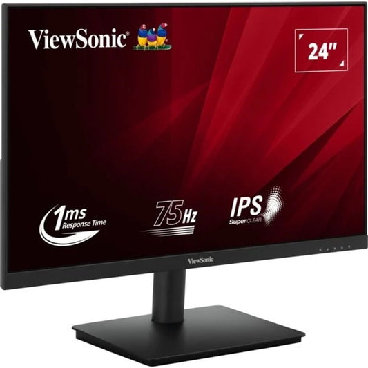 Viewsonic VA240-H-2  23.6 Inch IPS Monitor, Full HD, VGA, HDMI, 75Hz, 1ms, VESA, Tilt - PC Gear UK