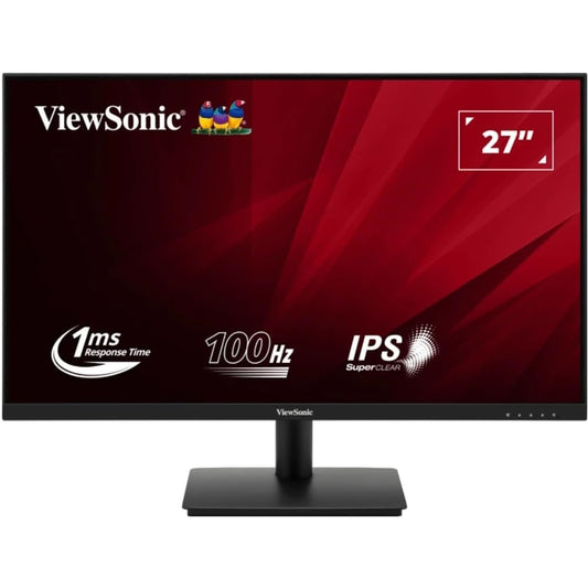 Viewsonic VA270-H 27-Inch Full HD IPS Monitor, 1920x1080 resolution, 100Hz, Freesync, HDMI, VGA, 1ms, VESA - PC Gear UK