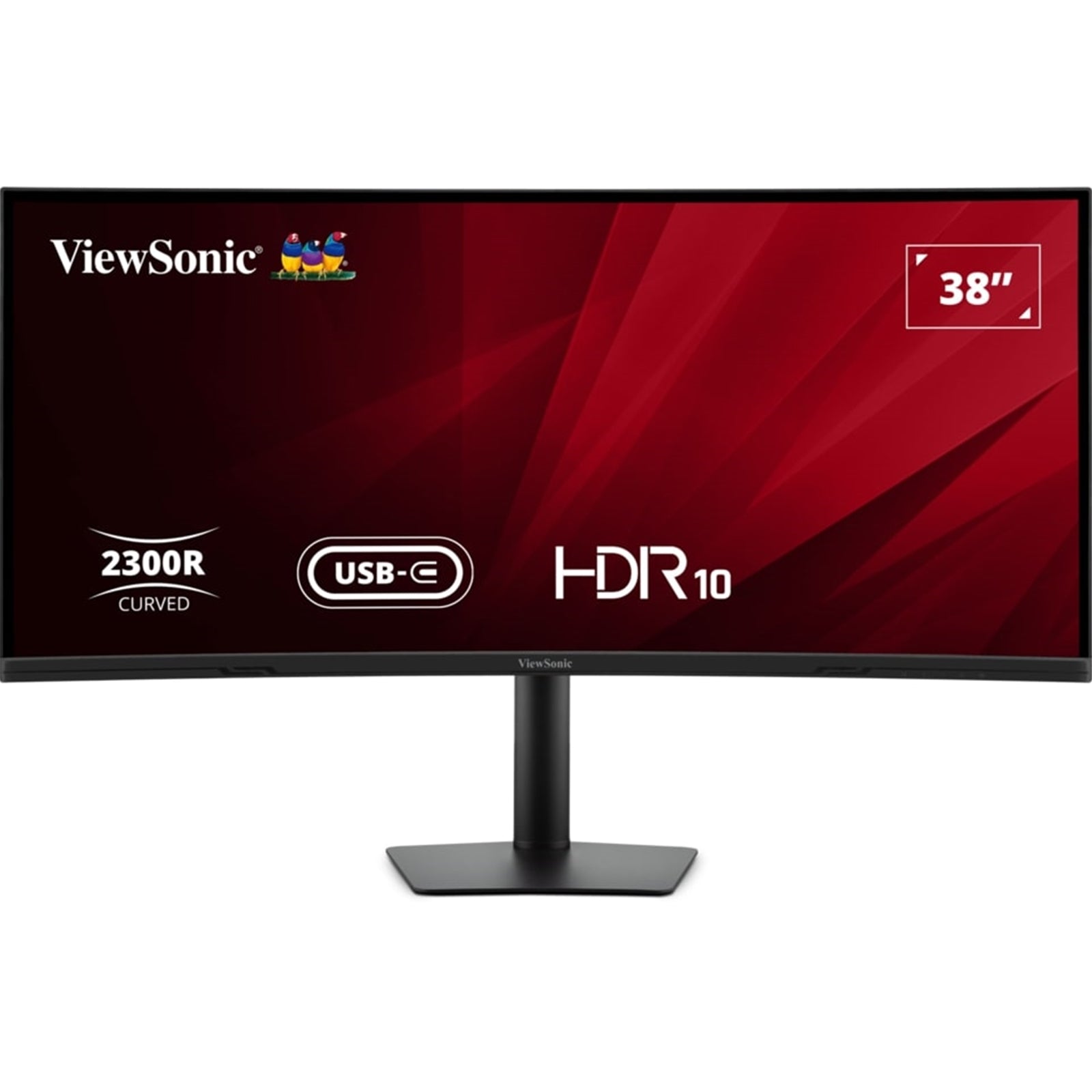 Viewsonic VA3820C 38 Inch UltraWide Quad HD LED Curved Monitor with USB-C Hub, 4.8ms,  HDMI, Display Port, 3840 x 1600, 75Hz, Speakers, Height Adjustable, Black - PC Gear UK