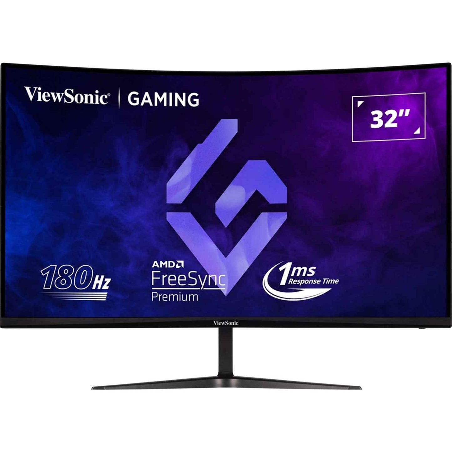 Viewsonic VX3218C-2K 32 Inch Curved Gaming Monitor, QHD, 180Hz, Freesync, 2xHDMI, DisplayPort, 1ms VESA, Speakers