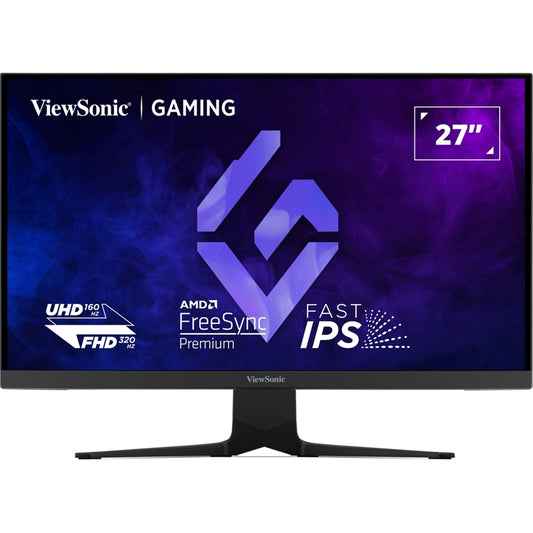Viewsonic XG275D1-4K  27 Inch Dual Mode 4K IPS Gaming Monitor, 0.5ms, 160Hz, HDMI, DisplayPort, Freesync, Height Adjustable, Swivel, Speakers, VESA - PC Gear UK