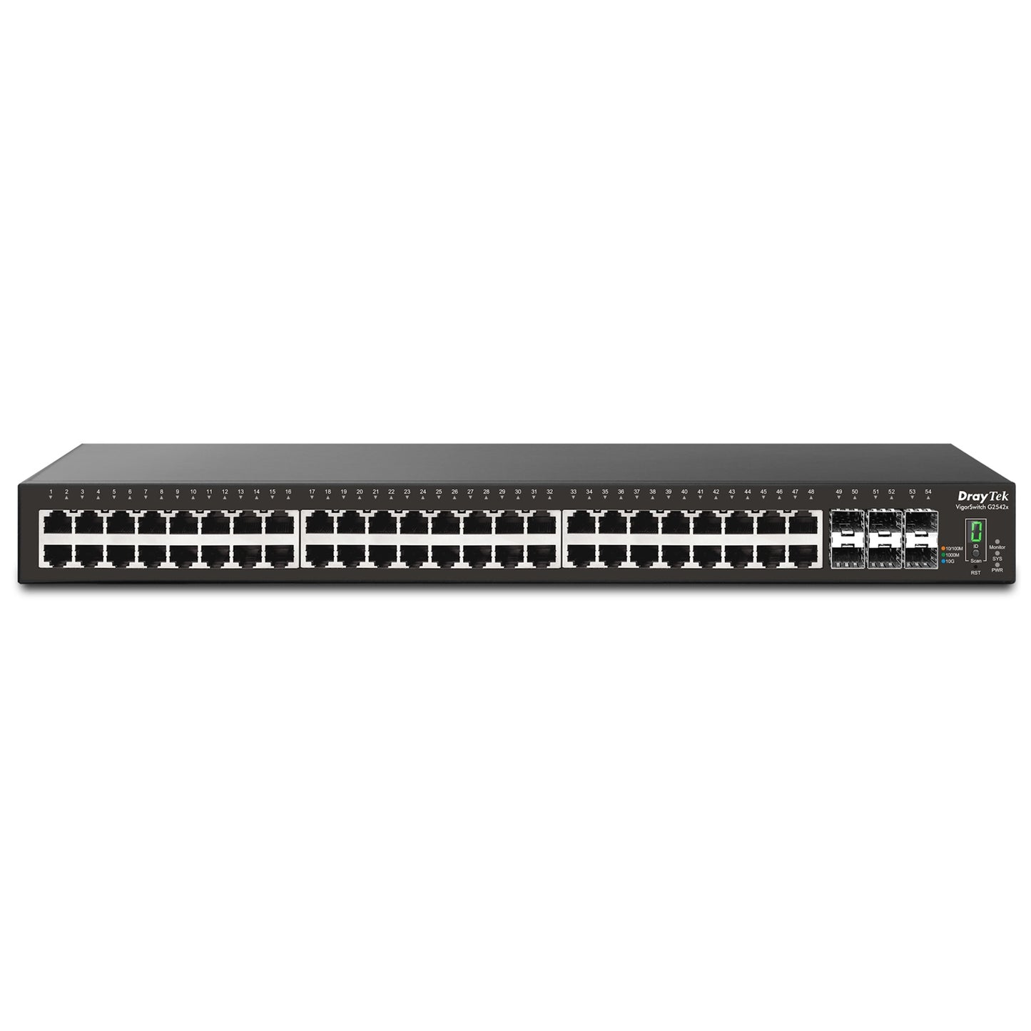 DrayTek VSG2542X-K 54-port Gigabit L2+ Managed switch with 48 RJ-45 LAN ports & 6 10GbE SFP+ ports, 2 Year Warranty