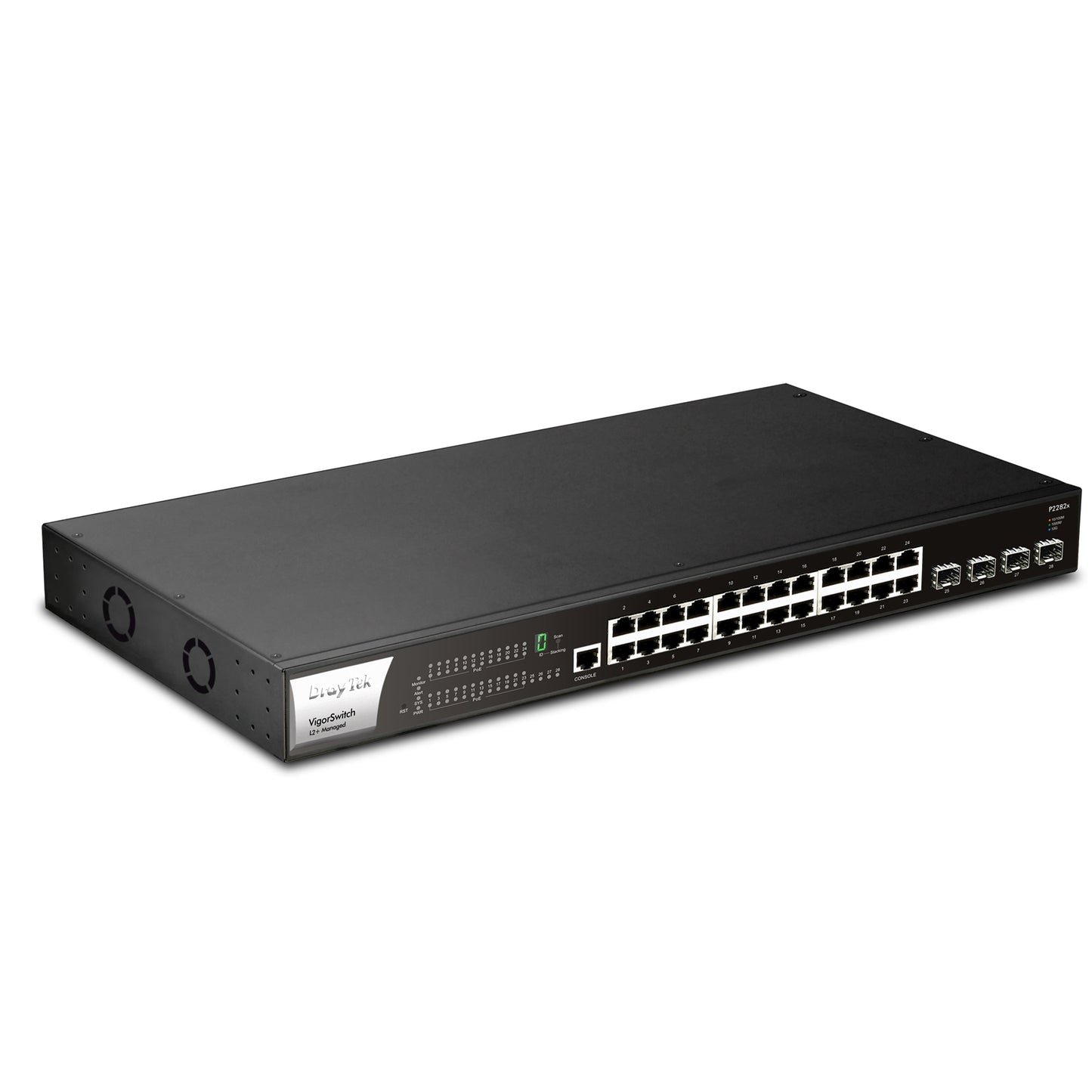 DrayTek VSP2282X-K VigorSwitch P2282x 24 Port POE Fully Managed Layer 2+ Switch with 4x 10GbE SFP Ports - PC Gear UK