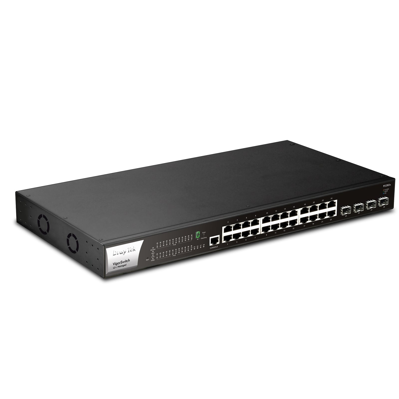 DrayTek VSP2282X-K VigorSwitch P2282x 24 Port POE Fully Managed Layer 2+ Switch with 4x 10GbE SFP Ports - PC Gear UK