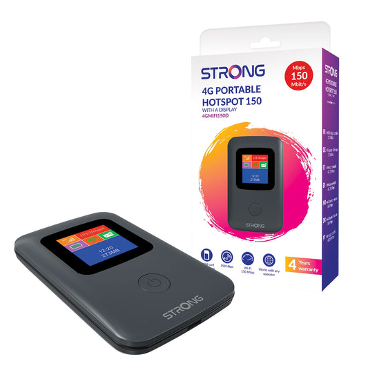 Strong 4GMIFI150D 4G CAT4 LTE Unlocked Mobile Mi-Fi Hotspot Portable Travel Router - PC Gear UK