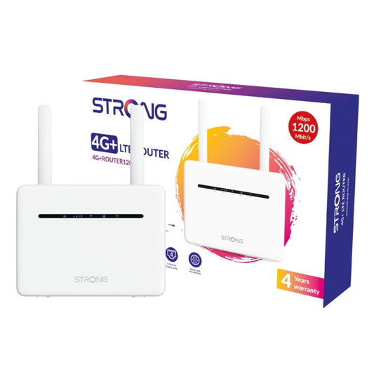Strong 4GROUTER1200UK 4G LTE CAT6 Unlocked Mobile Broadband Wireless Router with 4x Gigabit Ports - PC Gear UK