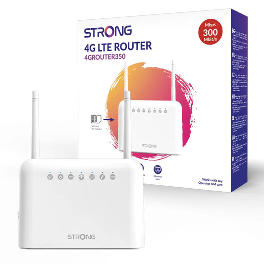 Strong 4GROUTER350UK 4G LTE CAT4 N300 Unlocked Mobile Broadband Wireless Router - PC Gear UK