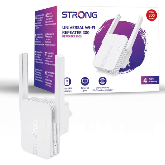 Strong REPEATER300SUK N300 Wi-Fi Extender with Network port - PC Gear UK