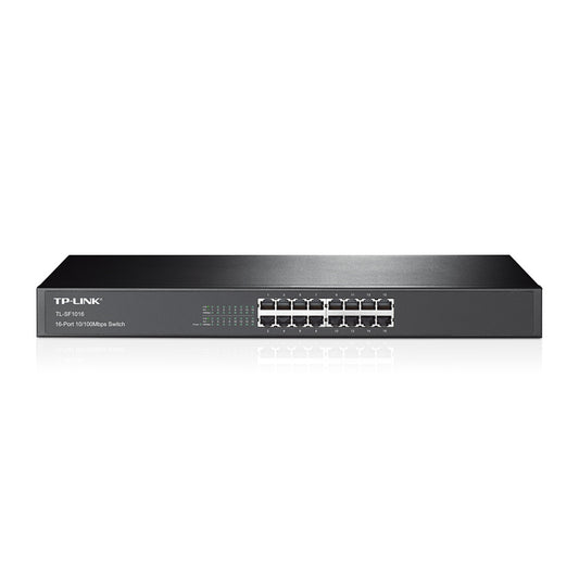 TP-Link TL-SF1016 16-Port 10/100Mbps Metal Rackmount Network Switch - PC Gear UK