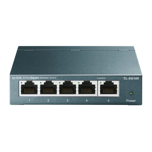 TP-Link TL-SG105 5-Port 10/100/1000Mbps Metal Gigabit Desktop Switch - PC Gear UK