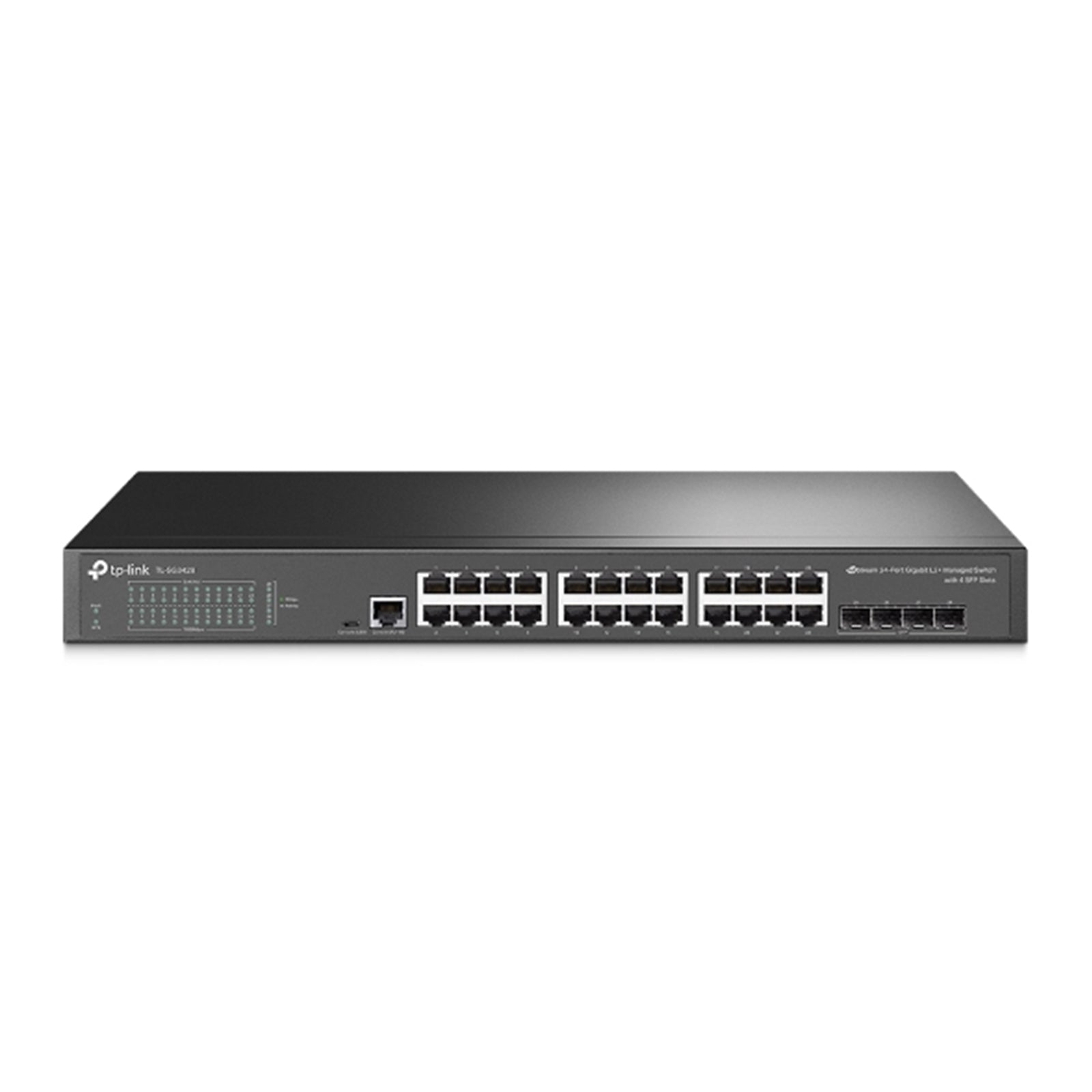 TP-Link JetStream TL-SG3428 24-Port Metal Gigabit L2+ Managed Switch with 4 SFP Slots - PC Gear UK