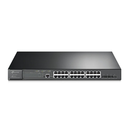 TP-Link JetStream TL-SG3428XMP 24-Port Metal Gigabit and 4-Port 10GE SFP+ L2+ Managed Switch with 24-Port PoE+ (384W) - PC Gear UK