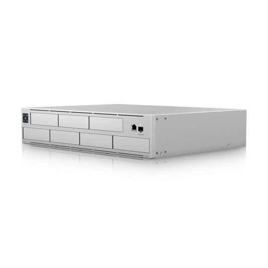 Ubiquiti UNVR-PRO UniFi Protect 7 Bay Network Video Recorder Pro, UniFi Protect Console, 7x 2.5/3.5 Inch Drive Bays, 10G SFP+ Port, Gigabit RJ45 Port, 2U Rack, 1.3 Inch Touchscreen - PC Gear UK