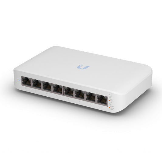 Ubiquiti USW-LITE-8-POE UniFi Switch Lite 8 Port Gigabit Managed Switch with 4 POE+ Ports (UK Plug) - PC Gear UK