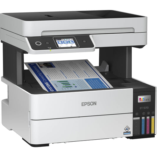 Epson EcoTank ET-5170 C11CJ88401 Inkjet Printer, Multifunction, A4, Wifi, Ethernet, ADF, Fax, LCD Touchscreen - PC Gear UK