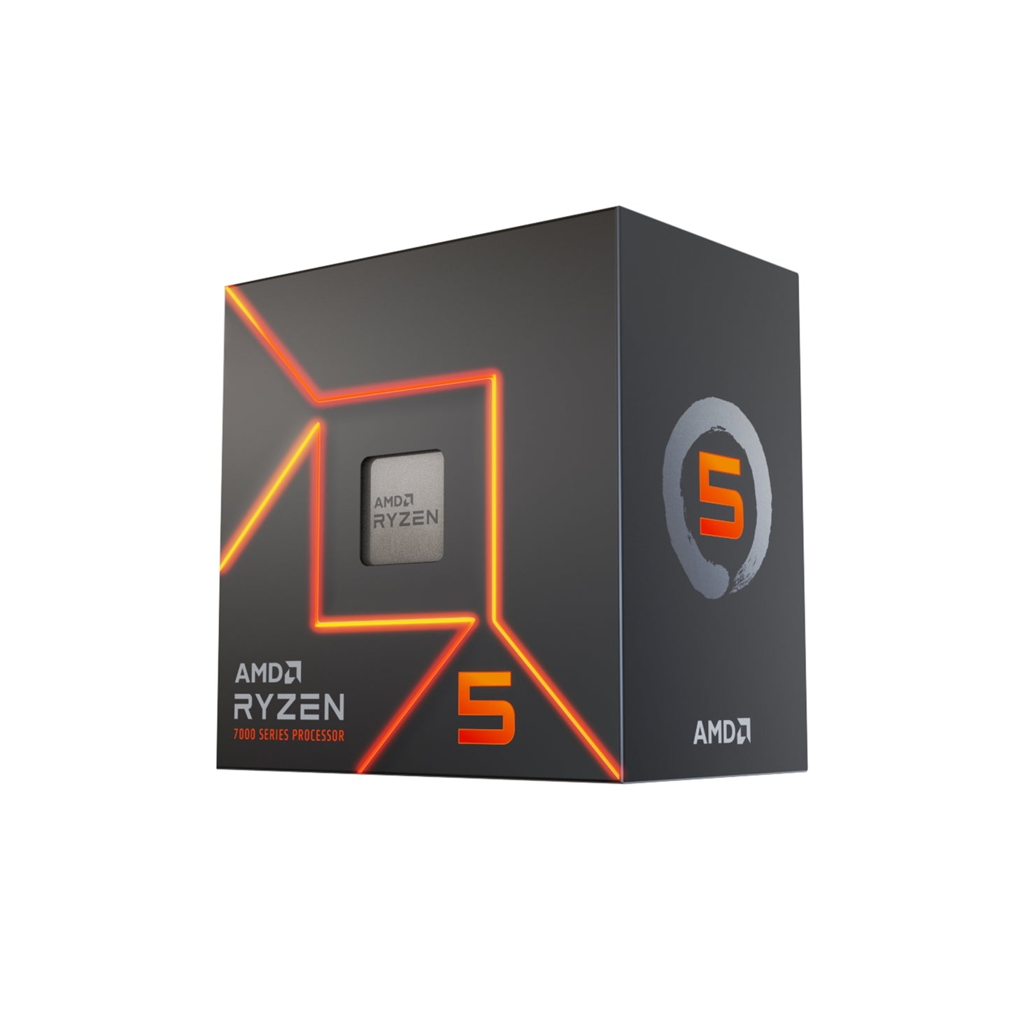 AMD, AMD Ryzen 5 7600 6 Core AM5 Processor, 12 Threads, 3.8GHz up to 5.1GHz Boost, 38MB Cache, 65W, Wraith Stealth Cooler, Radeon Graphics, AM5