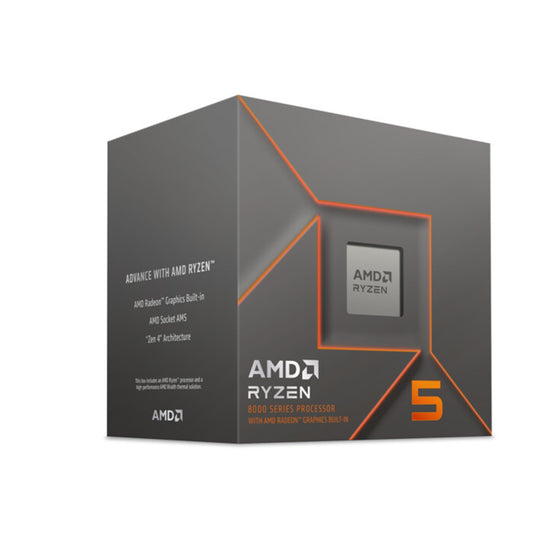 AMD Ryzen 5 8500G 3.7GHz 6 Core AM5 Processor, 12 Threads, 3.5GHz up to 5.0GHz Boost, 22MB Cache, with Wraith Stealth Cooler, Radeon Graphics - PC Gear UK