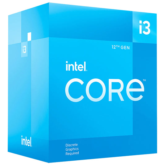 Intel Core i3 12100F 4 Core Processor 8 Threads, 3.3GHz up to 4.3GHz Turbo, Alder Lake Socket LGA 1700, 12MB Cache, 60W, Maximum Turbo Power 89W, No Graphics - PC Gear UK