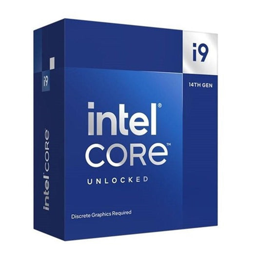 Intel Core i9 14900KF 24 Core Processor, 32 Threads, 3.0GHz up to 5.8GHz Turbo Raptor Lake Socket LGA 1700 36MB Cache, 125W, Maximum Turbo Power 253W, No Graphics, No Cooler - PC Gear UK