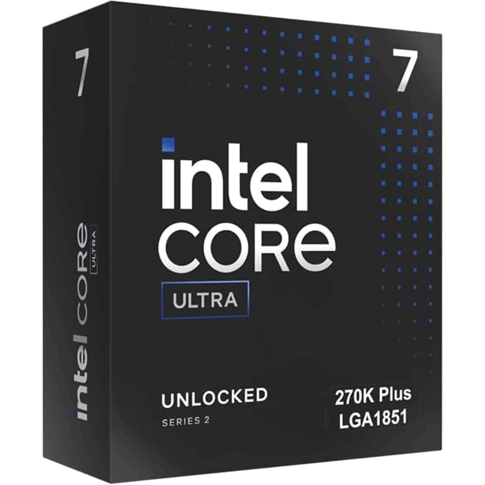Intel Core Ultra 7 processor 270K Plus, 24 Cores, 24 Threads, 3.2GHz up to 5.5GHz, LGA 1851 Socket 1700 36MB Cache, 125W, Maximum Turbo Power 250W, Intel Graphics, No Cooler