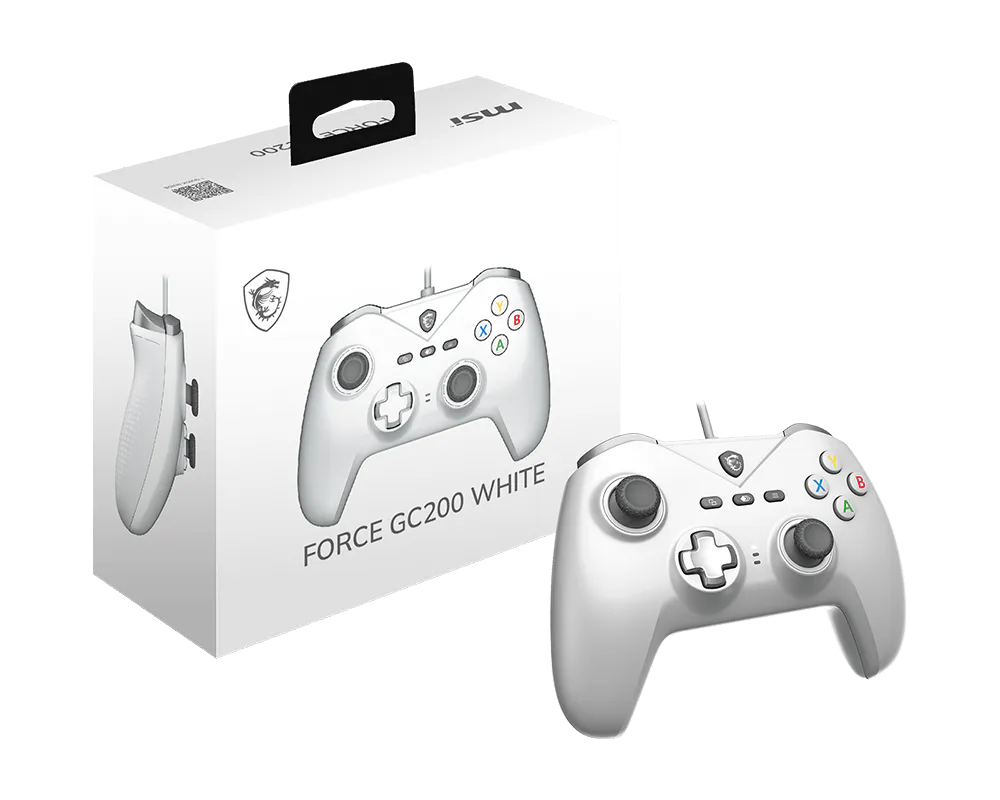 MSI FORCE GC200 WHITE Gaming Controller USB Gamepad Analogue / Digital Android, PC