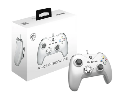 MSI FORCE GC200 WHITE Gaming Controller USB Gamepad Analogue / Digital Android, PC