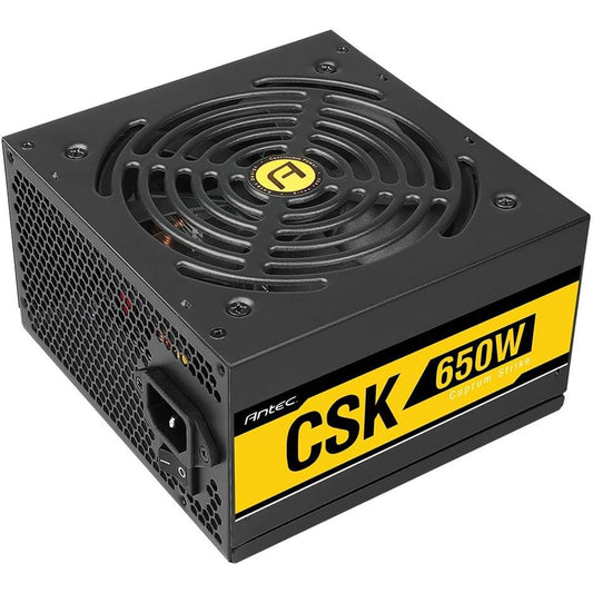 Antec Bronze Power Supply, CSK 650W 80+ Bronze Certified PSU, Continuous Power with 120mm Silent Cooling Fan, ATX 12V 2.31 / EPS 12V, Bronze Power Supply - PC Gear UK