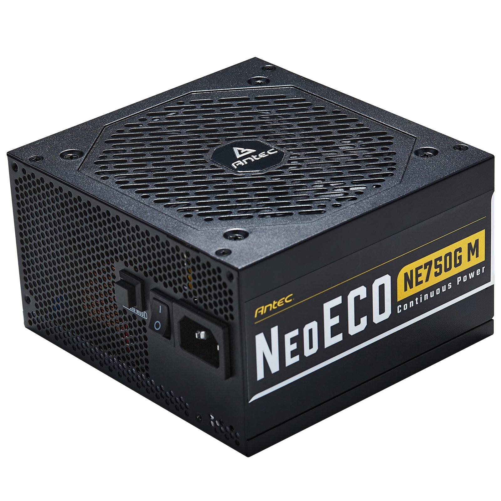 ANTEC NeoECO NE750G M 750W PSU, 120mm Silent Fan, 80 PLUS Gold, Fully Modular, UK Plug, Heavy-Duty Japanese Capacitors, Hybrid Zero RPM Fan Mode - PC Gear UK