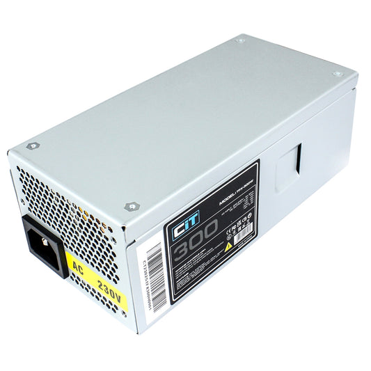 CIT 300W TFX-300W Silver Coating Power Supply, Low Noise 8cm Fan with intelligent fan speed control, Support standard TFX form factor - PC Gear UK
