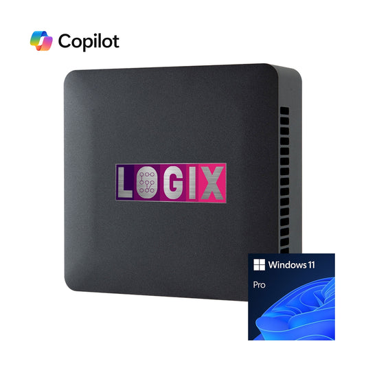 LOGIX Intel Core i5-1335U 4.6GHz 10 Core CPU, 1 x DDR4 16GB SO-DIMM, 500GB Kingston NVMe, Wireless AX & Bluetooth 5.2 Windows 11 Pro - Pre-Built - PC Gear UK