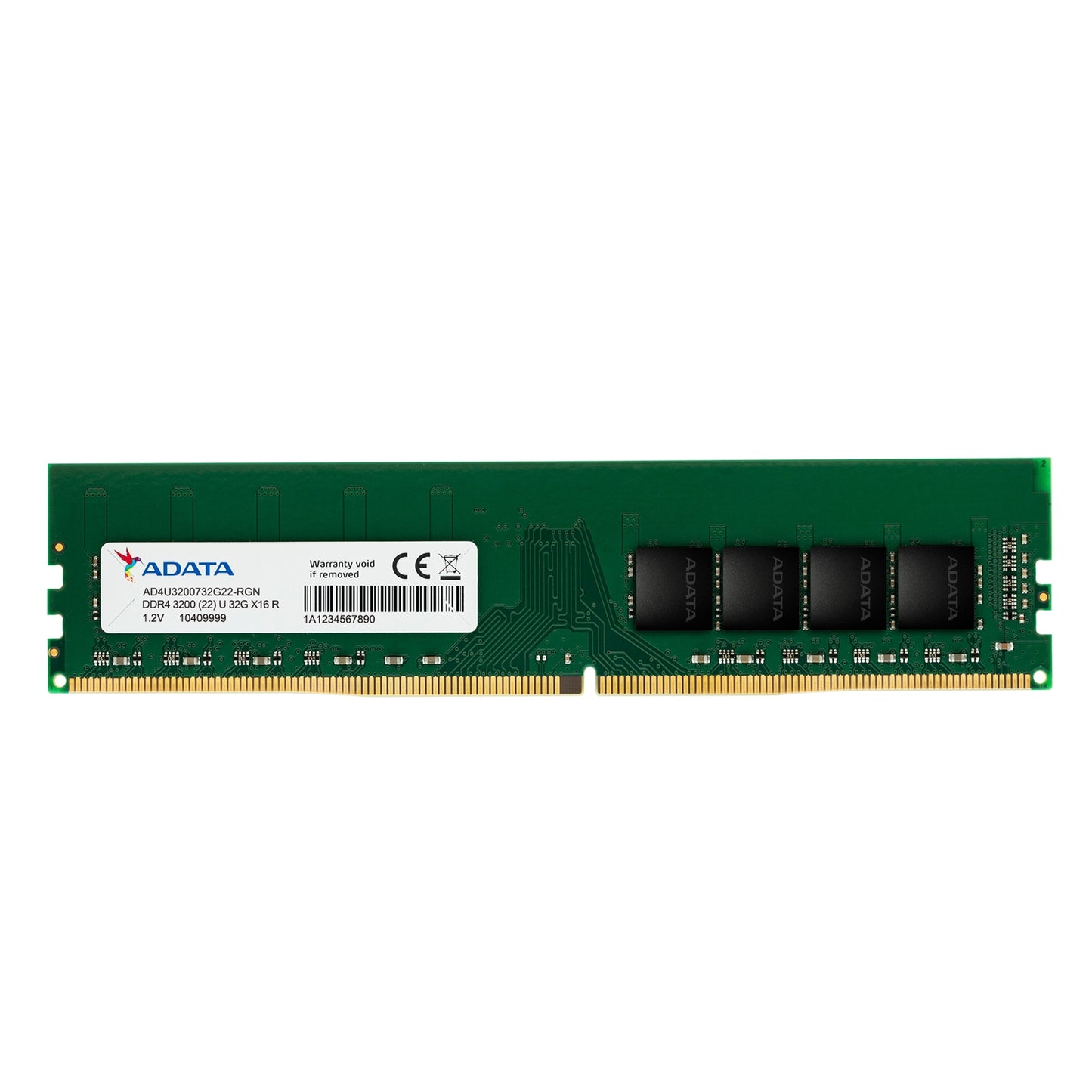 ADATA, ADATA Premier AD4U320016G22-SGN 16GB (1x 16GB) DIMM System Memory, 3200MHz, DDR4, CL22, Standard 1.23" height