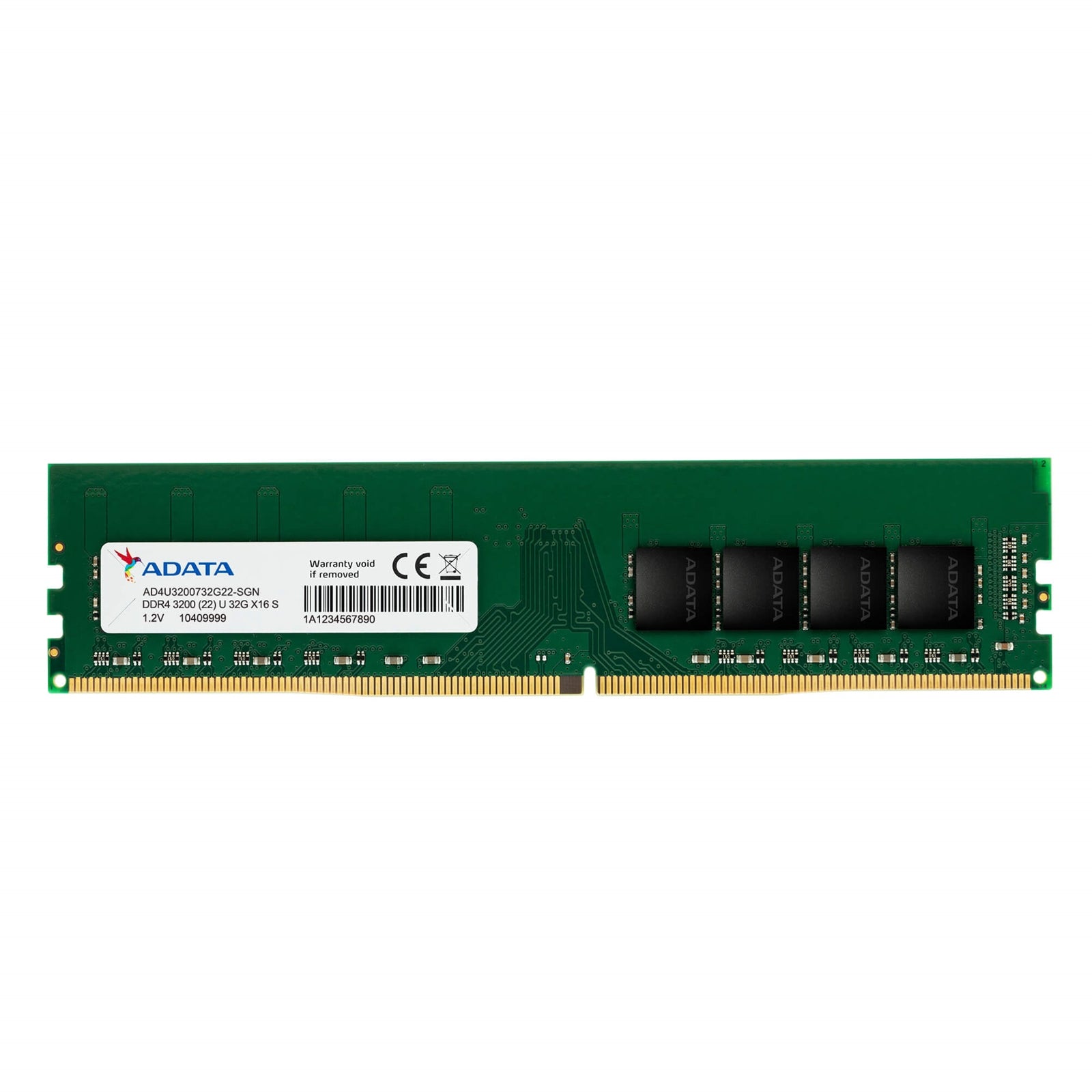 Adata Premier AD4U32008G22-SGN 8GB DIMM System Memory, DDR4, 3200MHz, 1 x 8GB - PC Gear UK