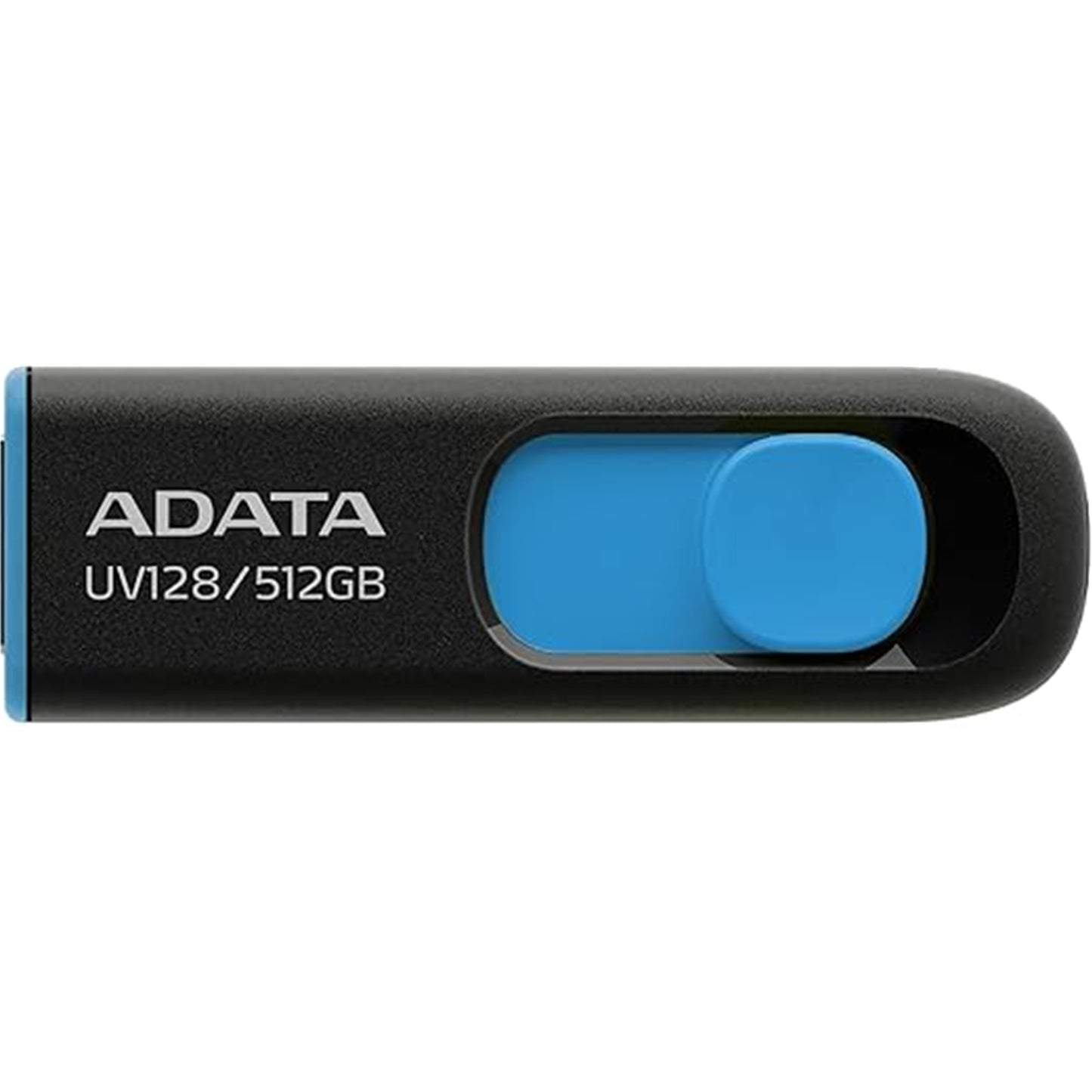 Adata, Adata UV128 512GB USB 3.2 Gen 1 Flash Drive, Black and Blue, Capless