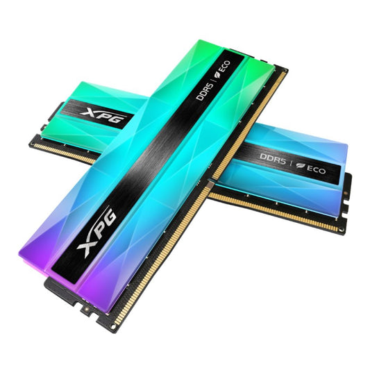 Adata, Adata LANCER NEON AX5U6400C3216G-DCLANRSG DDR5 6400MHz, 32GB, (2 x 16GB) CL32, 1.4v, Retail, Silver RGB System Memory, Using Eco-Friendly Material, DIMM