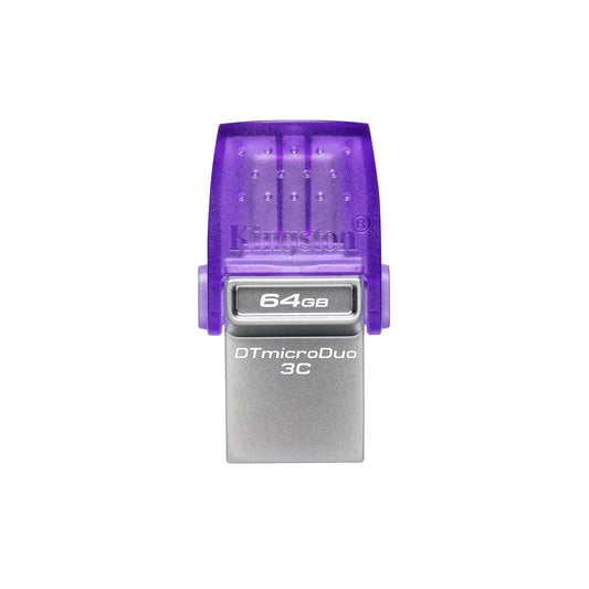 Kingston DataTraveler DTDUO3CG3/64GB 64GB MicroDuo USB OTG Flash Drive, 3C, USB-C and Type A - PC Gear UK