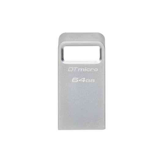 Kingston DTMC3G2/64GB 64GB DataTraveler Micro USB Flash Drive, USB 3.2, Metal Casing, Up to 200MB/s - PC Gear UK