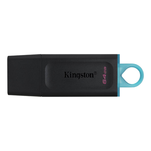 Kingston DataTraveler Exodia 64GB USB 3.2 Black with Cyan loop USB Flash Drive - PC Gear UK