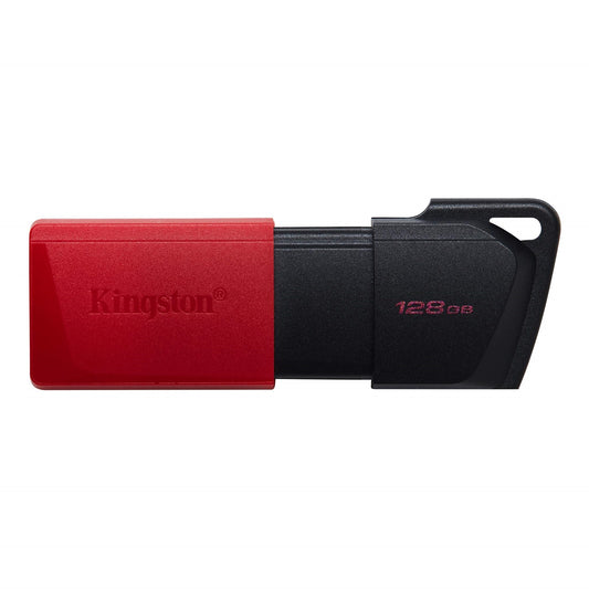 Kingston DataTraveler ExodiaM DTXM/128GB USB Flash Drive, 128GB, USB 3.2, Red / Black, Moving Cap Design - PC Gear UK