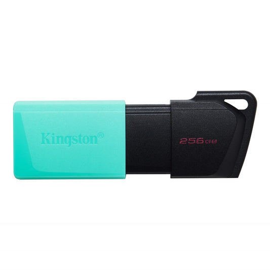 Kingston DataTraveler ExodiaM DTXM/256GB USB Flash Drive, 256GB, USB 3.2, Turquoise / Black, Moving Cap Design - PC Gear UK