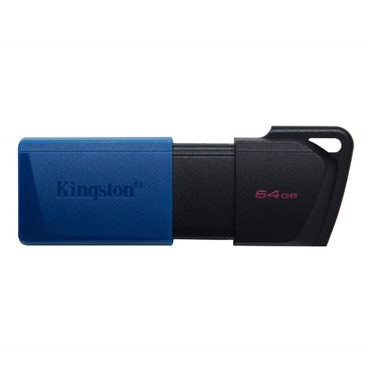 Kingston DataTraveler ExodiaM DTXM/64GB USB Flash Drive, 64GB, USB 3.2, Blue / Black, Moving Cap Design - PC Gear UK