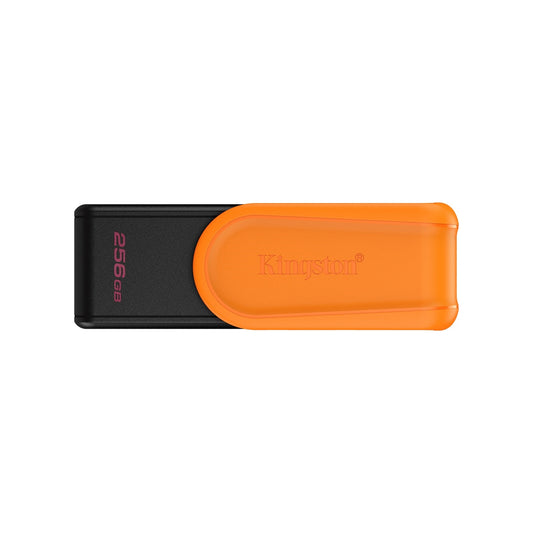 Kingston DataTraveler Exodia S DTXS/256GB USB Flash Drive, 256GB, USB 3.2, Black/Orange, Swivel Cap Design - PC Gear UK