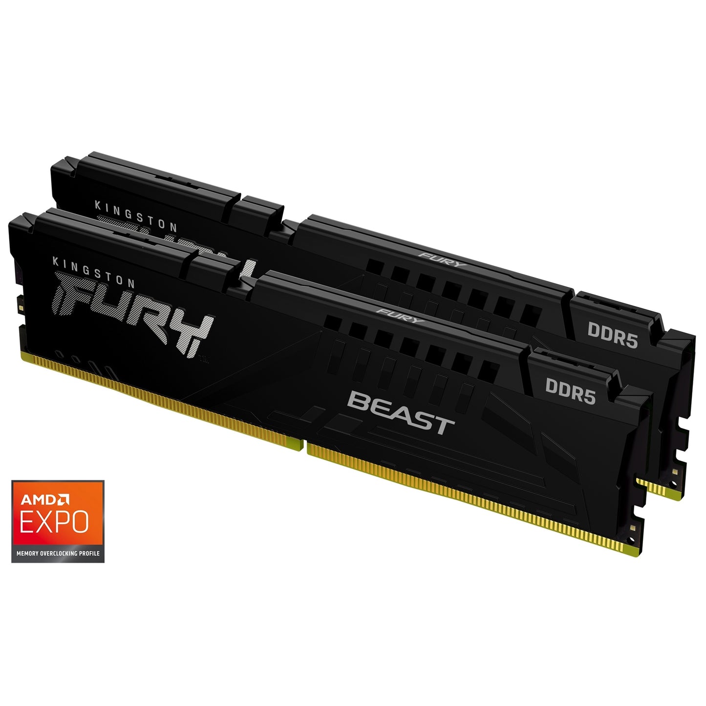 Kingston FURY Beast KF556C36BBEK2-32 32GB (2x16GB) System Memory, 5600MT/s, DDR5, CL36, DIMM, Black, AMD EXPO Certified - PC Gear UK