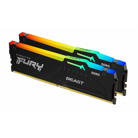 Kingston FURY Beast KF556C40BBAK2-16 16GB RGB (2x8GB) System Memory, DDR5, 5600MHz, CL40, Black, 288 Pin - PC Gear UK