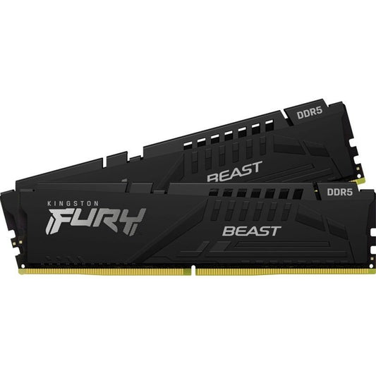 Kingston FURY Beast 64GB (2 x 32GB) 6000MHz DDR5 DIMM System Memory Black Heatsink - PC Gear UK