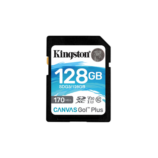 Kingston Canvas Go! Plus SDCG3/128GB 128GB Flash Card, UHS-1 (U3) - PC Gear UK