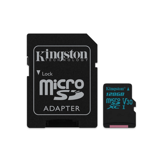 Kingston Canvas Select 128GB Micro SD UHS-I Flash Card with Adapter - PC Gear UK