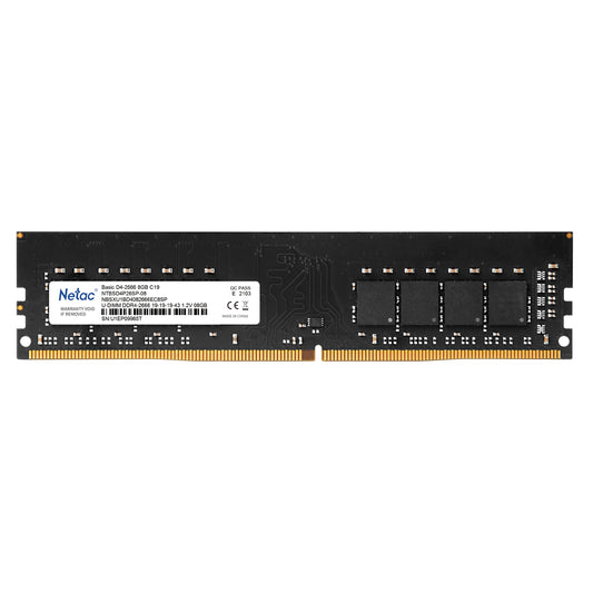 Netac 8GB No Heatsink (1 x 8GB) DDR4 2666MHz DIMM System Memory - PC Gear UK