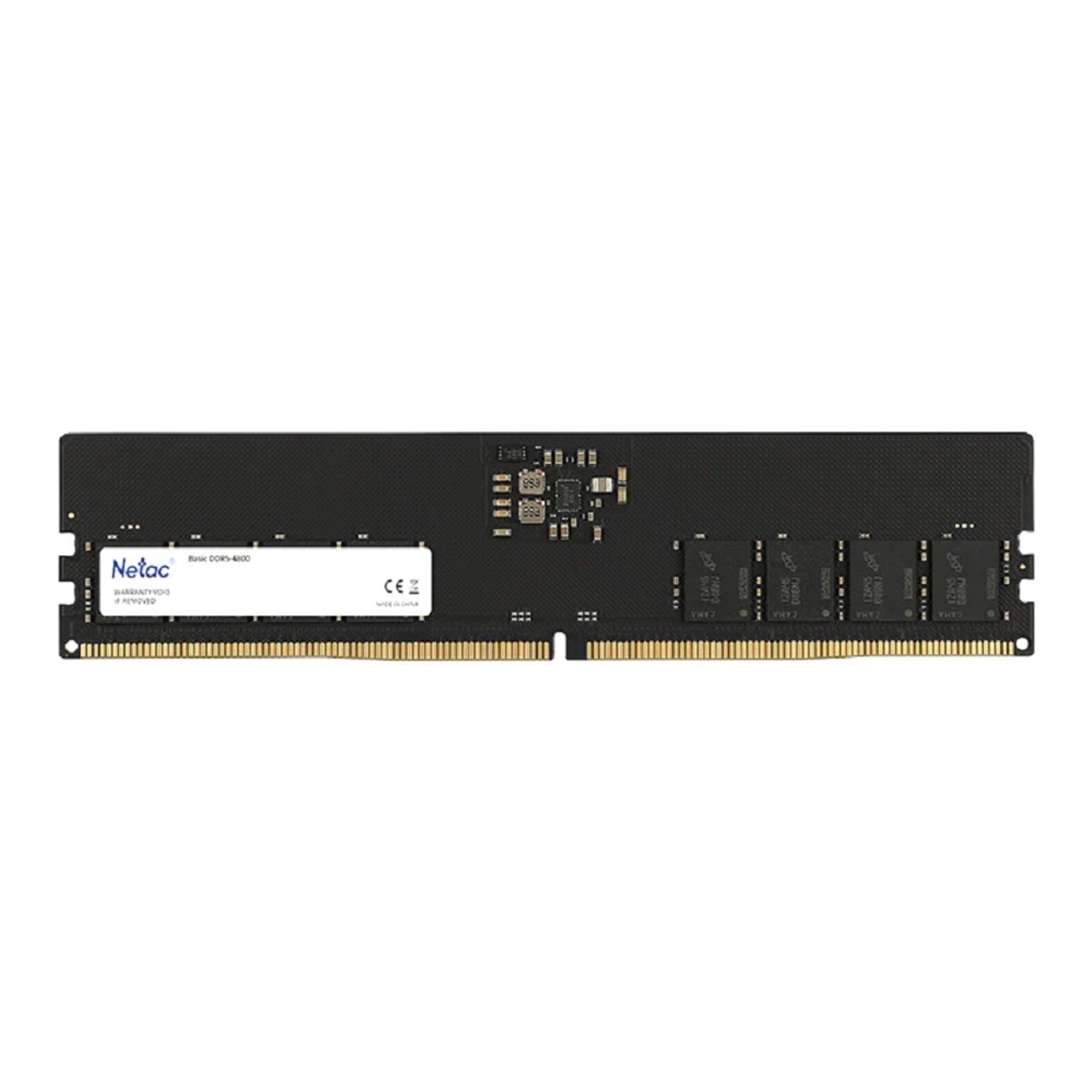 Netac NTBSD5P48SP-08 8GB DIMM System Memory, DDR5, 4800MHz, 1 x 8GB, 288 Pin, 1.1v, CL40-40-40-77 Bulk Packed - PC Gear UK